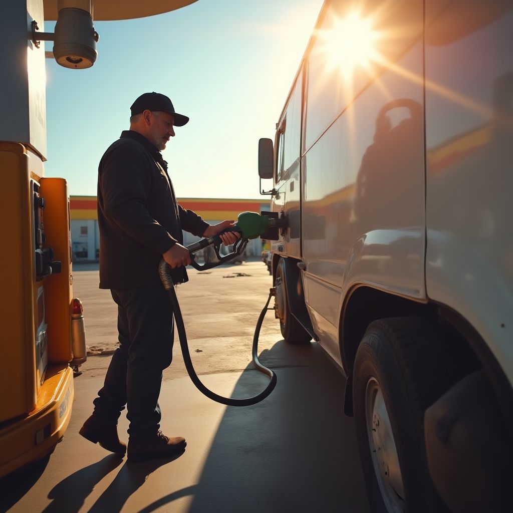 Cliente cargando combustible
